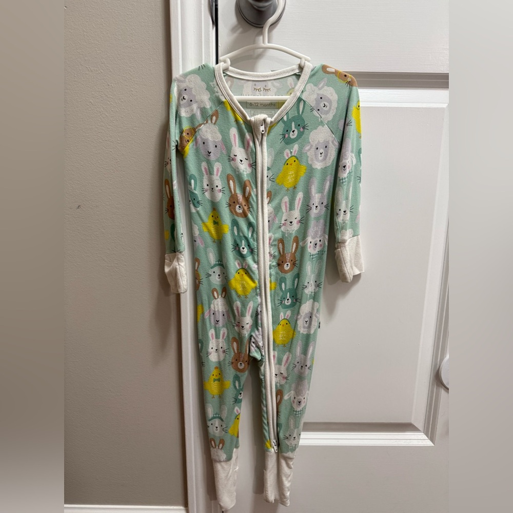 Little Sleepies Mint Animal Print Onesie